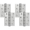 vidaXL P&aacute;nt 4 ks 100 x 78 x 13 mm Strieborn&aacute; Oceľ