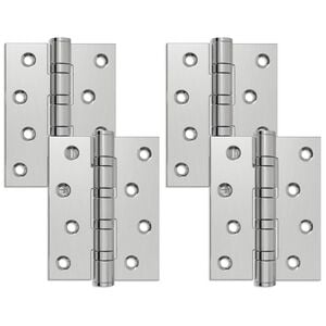 vidaXL P&aacute;nt 4 ks 100 x 78 x 13 mm Strieborn&aacute; Oceľ