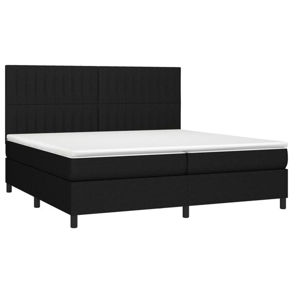 vidaXL Boxspring posteľ s matracom čierna 200x200 cm l&aacute;tka