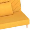 vidaXL 2-miestna rozkladacia pohovka s 2 vankúšmi, žltá, látka