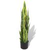 vidaXL Umel&aacute; rastlina, sansevieria s kvetin&aacute;čom 90 cm, zelen&aacute;