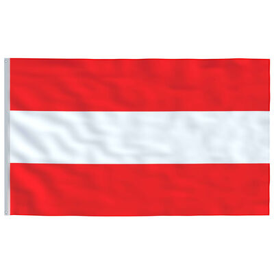 vidaXL Rakúska vlajka a stĺp 4 m hliníkový