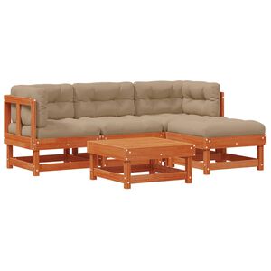 vidaXL Z&aacute;hradn&yacute; lounge set 15 pcs Voskovo hned&aacute; Borovicov&yacute; mas&iacute;v