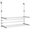 vidaXL Su&scaron;iaci stojan na balk&oacute;n 89x25x(60-95) cm hlin&iacute;k