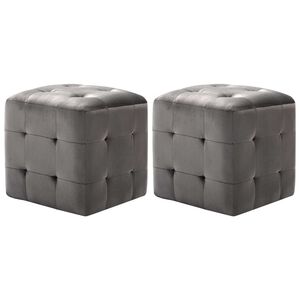 vidaXL Taburetky 2 ks siv&eacute; 30x30x30 cm semi&scaron;ov&aacute; l&aacute;tka