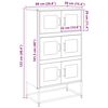 vidaXL Highboard Antracit 68x39x123 cm Oceľ
