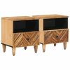 vidaXL Nočn&yacute; stol&iacute;k 2 pcs Hned&aacute; 50 x 33 x 60 cm Mas&iacute;vne mango drevo