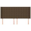 vidaXL Čelo postele so záhybmi tmavohnedé 203 x 16 x 118/128 cm látka