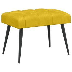 vidaXL Lavica s gomb&iacute;kov&yacute;m pre&scaron;&iacute;van&iacute;m Žlt&aacute; 60 x 40 x 45 cm Zamat