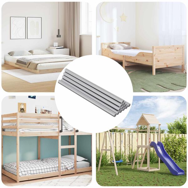 vidaXL Z&aacute;vitov&eacute; tyče 900 pcs Strieborn&aacute; Kov