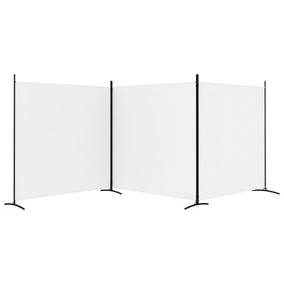 vidaXL 3-panelový paraván biely 525x180 cm látkový