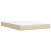 vidaXL Boxspring posteľ s matracom kr&eacute;mov&yacute; 140x190 cm l&aacute;tka