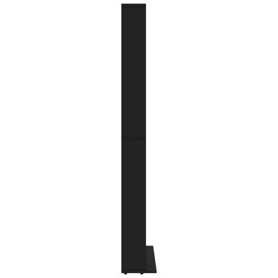 vidaXL Skrinka na CD, čierna 102x16x177,5 cm, kompozitné drevo