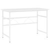 vidaXL Poč&iacute;tačov&yacute; st&ocirc;l biely 105x55x72 cm MDF a kov