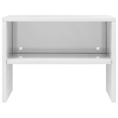 vidaXL Nočné stolíky 2 ks biele 40x30x30 cm drevotrieska vysokolesklé