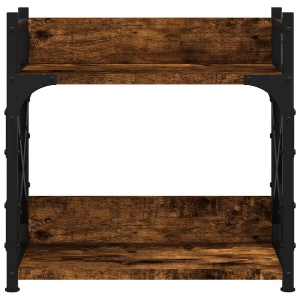 vidaXL Stojan na tlačiareň 2-posch. dymový dub 40x20x40 cm komp. drevo