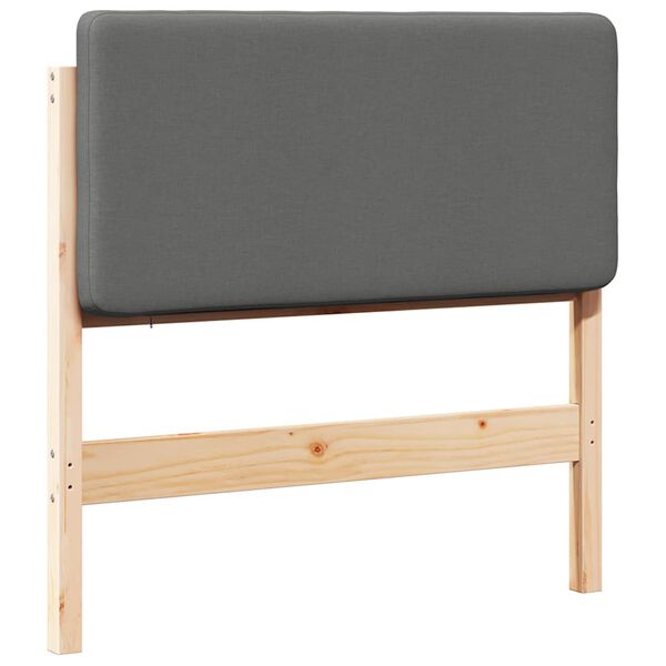 vidaXL Čal&uacute;nen&eacute; čelo postele s čelnou doskou Hned&aacute; a svetlosiv&aacute; 80 cm