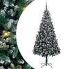 vidaXL Umel&yacute; vianočn&yacute; stromček Zelen&aacute; 210 cm PVC a Oceľ a Plast