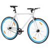 vidaXL Bicykel s pevným prevodom bielo-modrý 700c 59 cm