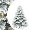vidaXL Umel&yacute; vianočn&yacute; stromček s 150 LED-i Biela 120 cm PE a PVC