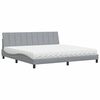 vidaXL Posteľ s matracom Hanko bledosiv&aacute; 200x200 cm l&aacute;tka