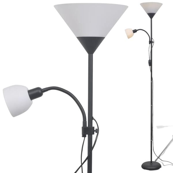 vidaXL Stojanov&aacute; lampa, čierna