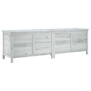 vidaXL Z&aacute;hradn&yacute; &uacute;ložn&yacute; box biely 198,5x50x56,5 cm jedľov&eacute; drevo