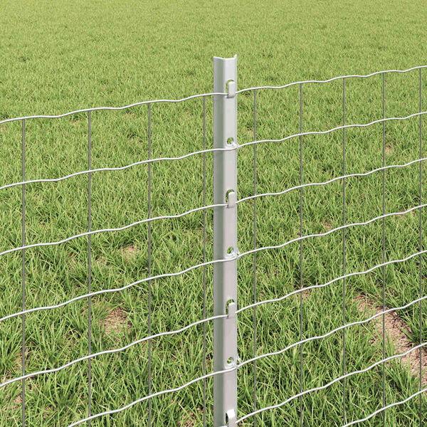 vidaXL Stĺp na plot. 11 pcs Strieborn&aacute; 40 cm Oceľ