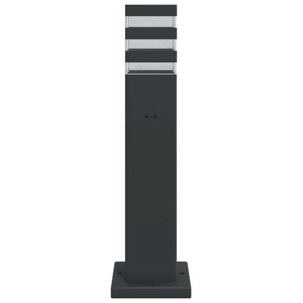 vidaXL Vonkaj&scaron;ia stojaca lampa so z&aacute;suvkou čierna 50 cm hlin&iacute;k