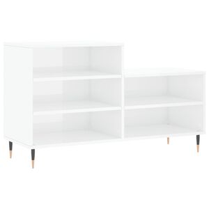 vidaXL Botn&iacute;k leskl&yacute; biely 102x36x60 cm spracovan&eacute; drevo