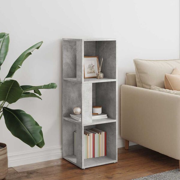 vidaXL Rohov&aacute; skrinka, bet&oacute;novo siv&aacute; 33x33x100 cm, kompozitn&eacute; drevo