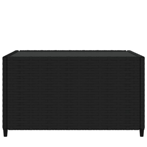 vidaXL &Scaron;tvorcov&yacute; z&aacute;hr. konferenčn&yacute; stol&iacute;k čierny 50x50x30 cm polyratan