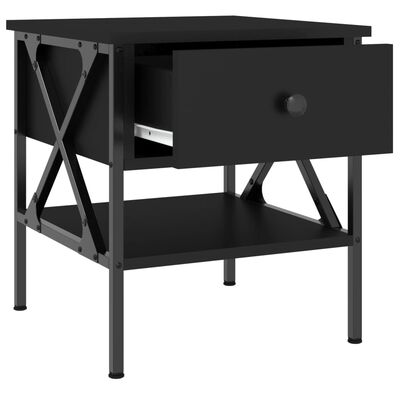 vidaXL Nočný stolík čierny 40x42x45 cm kompozitné drevo