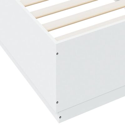 vidaXL Posteľný rám biely 90x200 cm kompozitné drevo