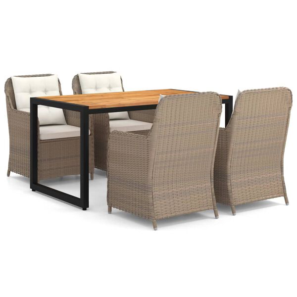 vidaXL 5-dielna z&aacute;hradn&aacute; jed&aacute;lensk&aacute; s&uacute;prava hned&aacute;