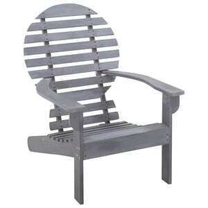 vidaXL Stolička Adirondack, ak&aacute;ciov&yacute; mas&iacute;v, siv&aacute;