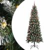 vidaXL Umel&yacute; vianočn&yacute; stromček Zelen&aacute; 210 cm PVC, plast a oceľ