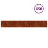 vidaXL Obruby na tr&aacute;vnik 50 ks 15x103 cm pružn&aacute; kort&eacute;nov&aacute; oceľ