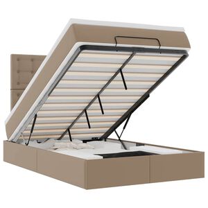 vidaXL Osmansk&yacute; r&aacute;m postele s matracom kapuč&iacute;nov&yacute; 120x190cm umel&aacute; koža