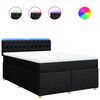 vidaXL Posteľn&yacute; r&aacute;m boxspring s matracom čierny 140x200 cm l&aacute;tka