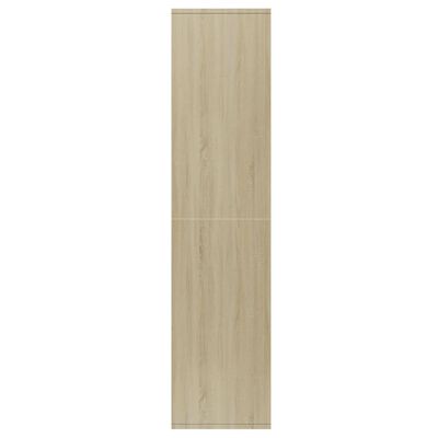 vidaXL Knižnica/komoda, biela a sonoma 66x30x130 cm, kompozitné drevo
