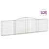 vidaXL Obl&uacute;kov&eacute; gabi&oacute;nov&eacute; ko&scaron;e 25 ks 400x30x100/120cm pozinkov. železo