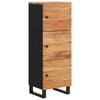 vidaXL Komoda s 3 dvierkami 40x33x110 cm mas&iacute;vna ak&aacute;cia a železo
