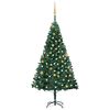 vidaXL Osvetlen&yacute; umel&yacute; vianočn&yacute; stromček s guľami, zelen&yacute; 180 cm, PVC