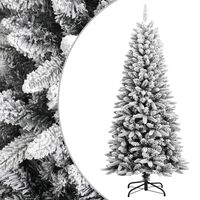 vidaXL Zasnežený umelý vianočný stromček 150 cm PVC a PE