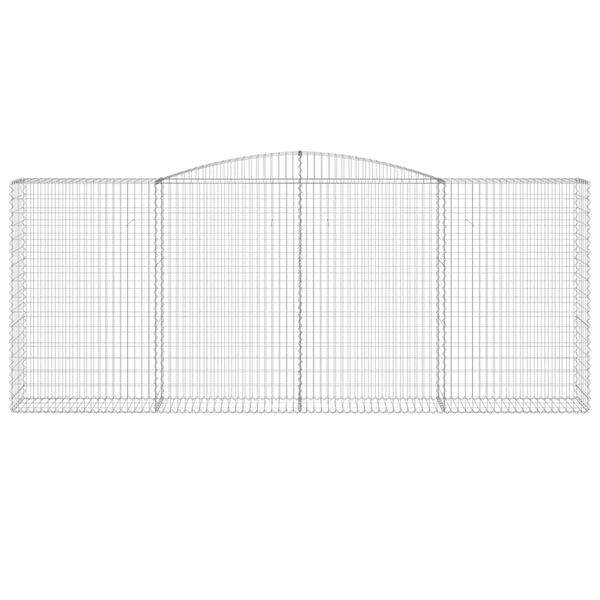 vidaXL Oblúkové gabiónové koše 5ks 400x50x160/180cm pozinkované železo