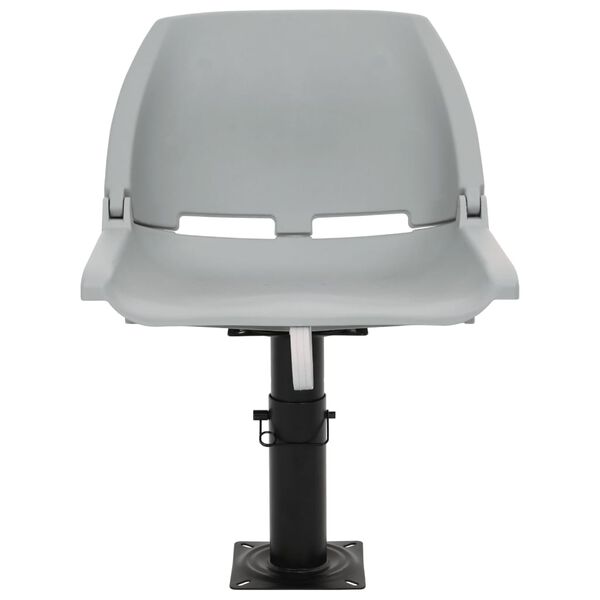 vidaXL 2-dielne skladacie sedadlo do člna bez vank&uacute;&scaron;a, siv&eacute; 48x51x41cm