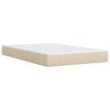 vidaXL Boxspring posteľ s matracom kr&eacute;mov&aacute; 120x190 cm l&aacute;tka