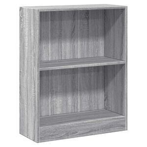 vidaXL Knižnica siv&aacute; sonoma 60x24x76 cm spracovan&eacute; drevo
