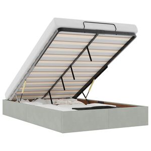 vidaXL Osmansk&yacute; r&aacute;m postele bez matraca svetlosiv&aacute; 120x200 cm zamat